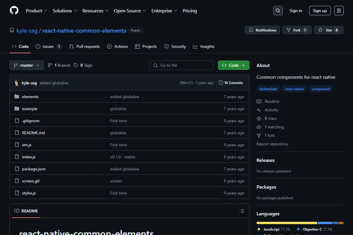 React Native Common Elements: React Native Common Elements ...