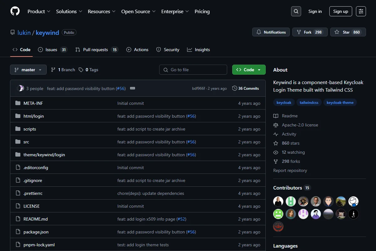 Keywind: Keywind: Customizable Keycloak login theme with Tailwind CSS ...
